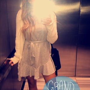 Forever 21 heather gray off the shoulder dress